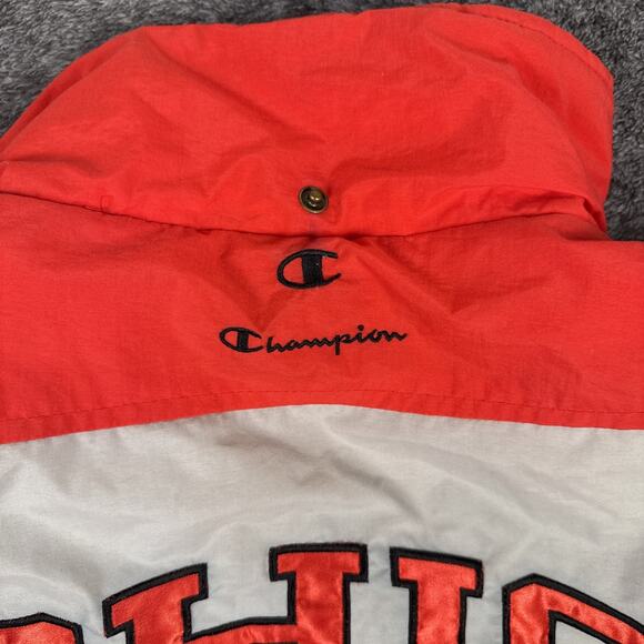 Vintage Champion Ohio State Buckeyes Men’s Large Red White Puffer Jacket 90s - Picture 10 of 10